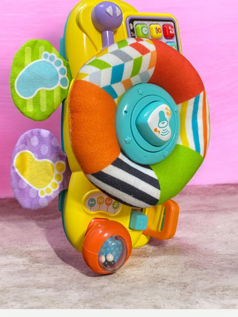 VTech Around Town Baby Driver, 3 months to 2 years, soft steering wheel